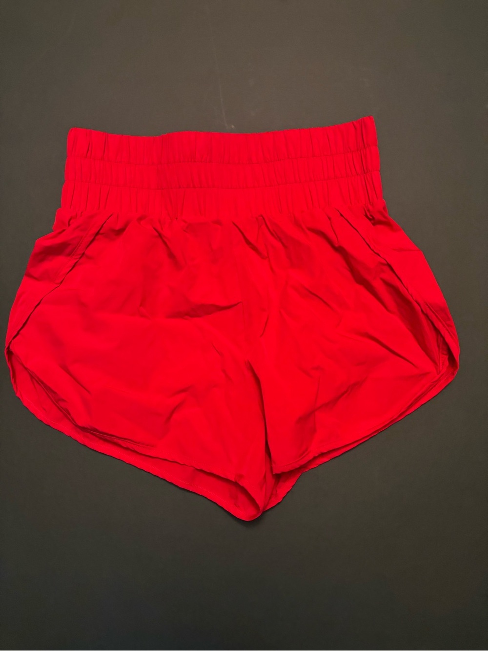 Women’s High-Waist Red Medium Athletic Shorts